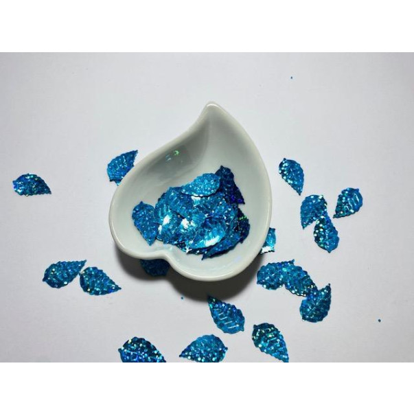 Sequins, listki, modri