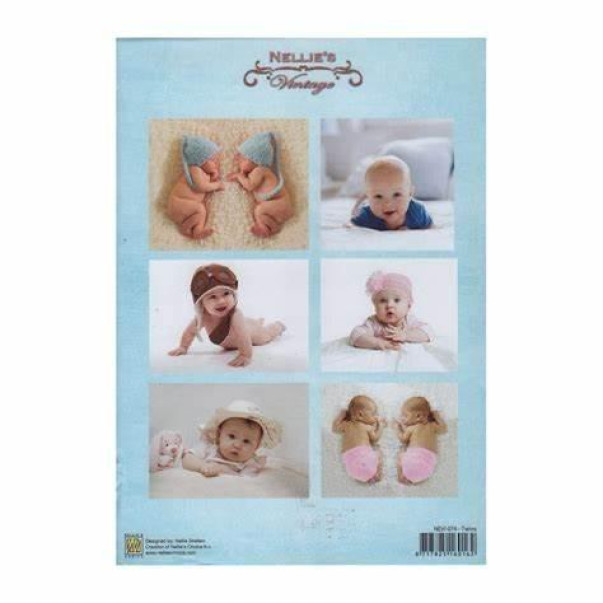 Decoupage papir, Vintage - Baby Serie, Twins 