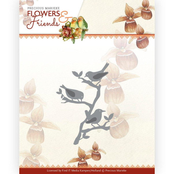 Rezalna šablona, Flowers and Friends, Birds on a Branch