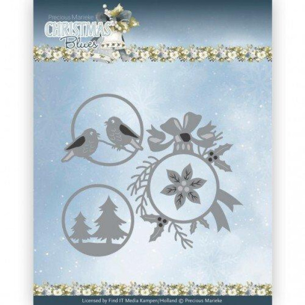 Rezalna šablona, Christmas Blues, Christmas Baubles
