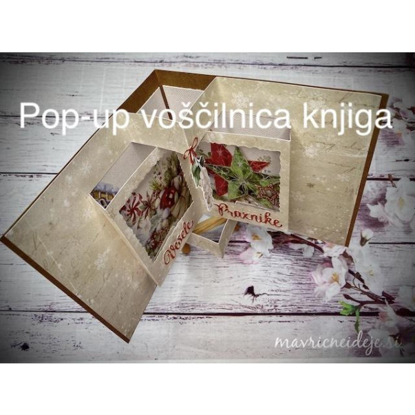 Pop-up voščilnica knjiga  