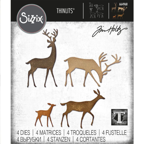 Rezalna šablona, Sizzix, Thinlits, Darling Deer