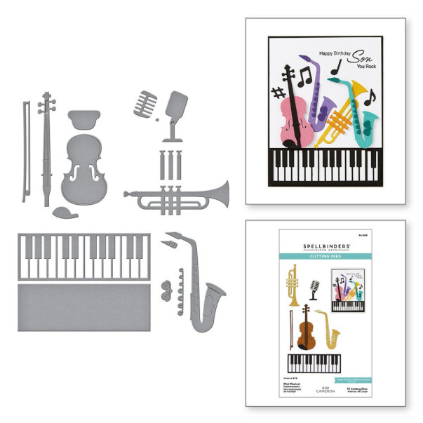 Rezalna šablona, Bibi's Musical Notes, Mini Musical Instruments