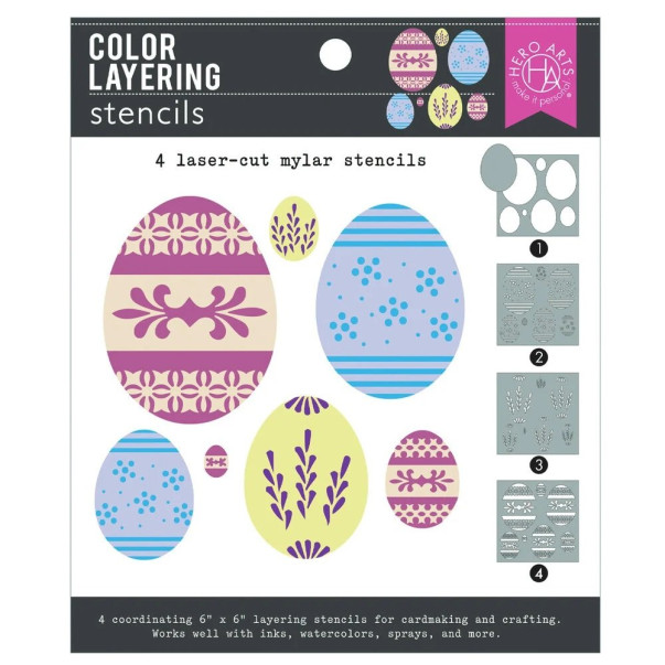Plastična šablona, Color Layering Decorative Eggs