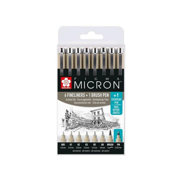Marker, Pigma micron set Black, črn