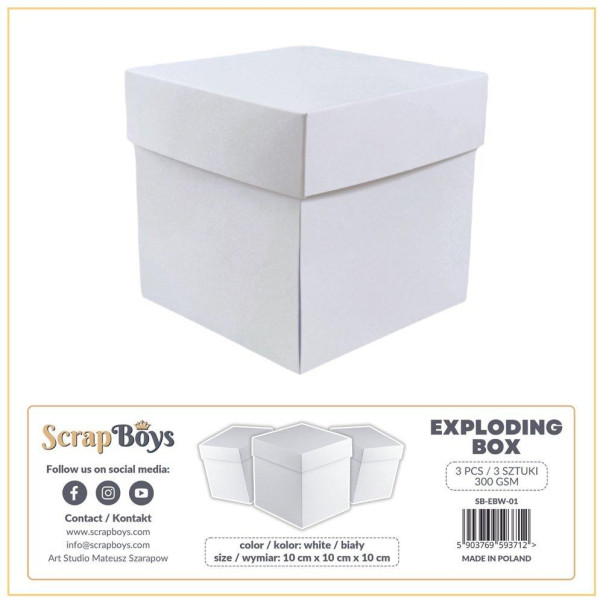 Osnova za škatlico, bela, 300 g
