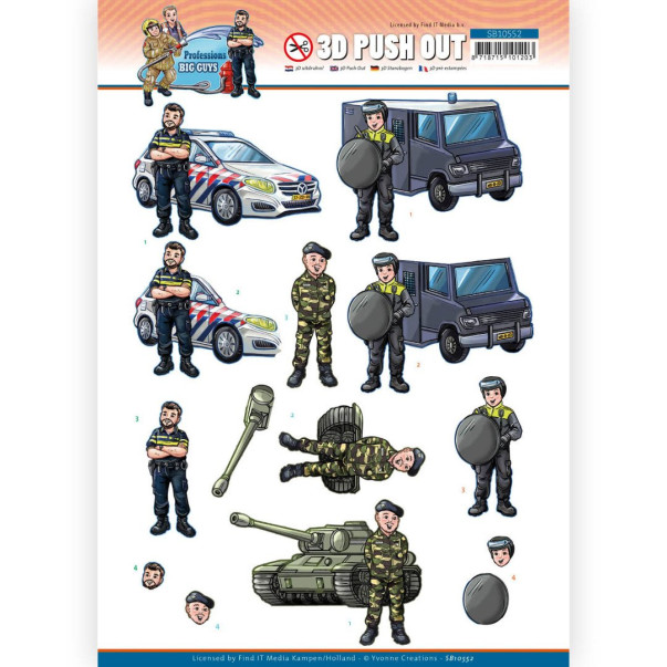 Papir, 3D Push Out, Big Guys Professions, Police