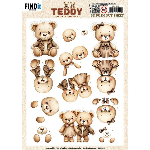 Papir, 3D Push Out, Teddy, Together