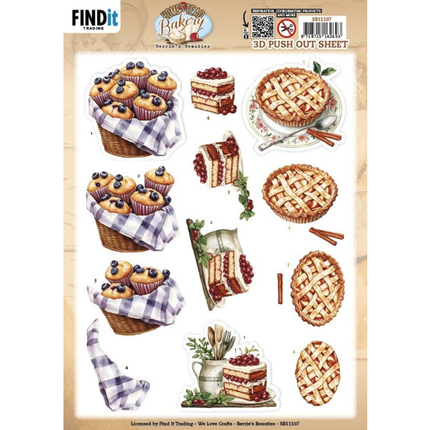 Papir, 3D Pushout Sheet, Homestead Bakery, Bake Bites