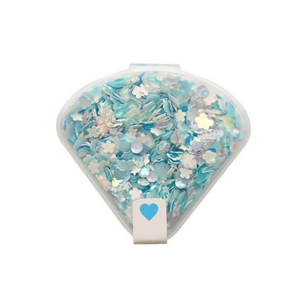 Sequins, modri