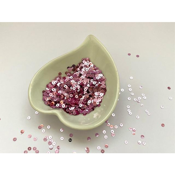 Sequins, okrogli, roza