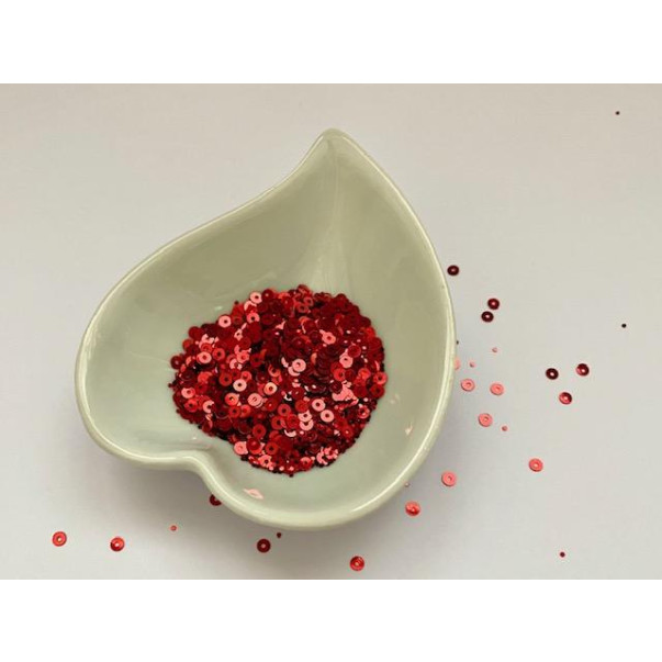 Sequins, okrogli, rdeči