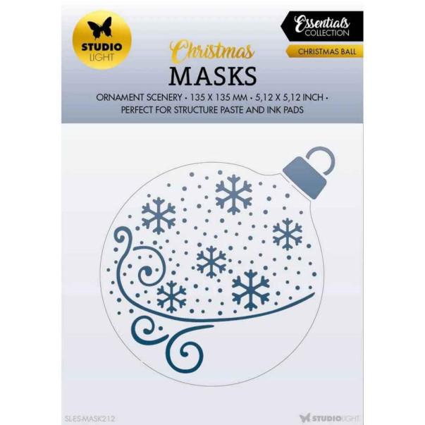 Plastična šablona, Masks, Christmas Ball