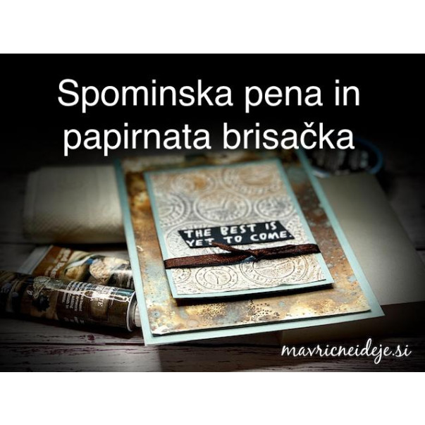 Spominska pena in papirnata brisačka