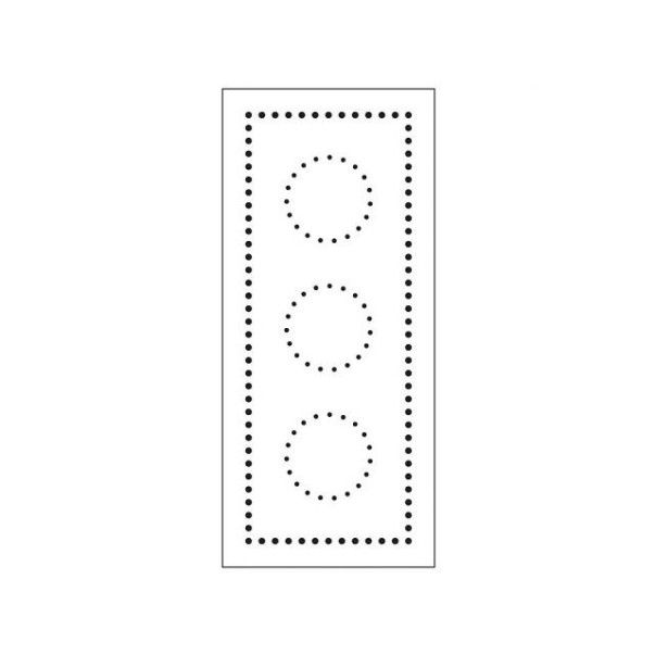 Plastična šablona, Slimline, Dotted circles