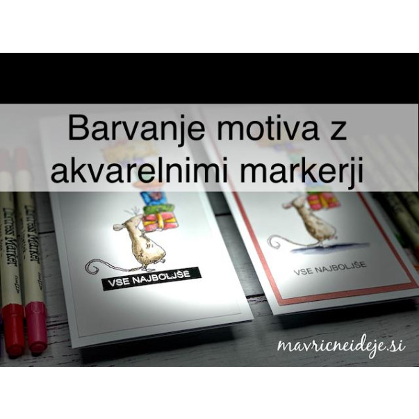 Barvanje motiva z akvarelnimi markerji 