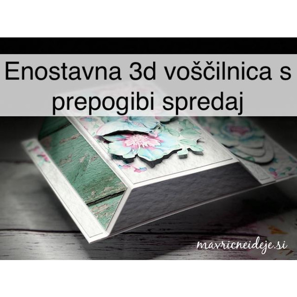 Enostavna 3d voščilnica s prepogibi spredaj