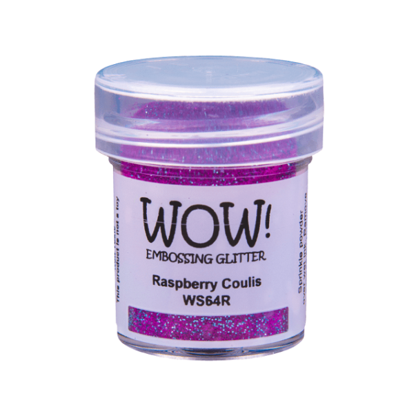 Embossing prah, glitter, Raspberry Coulis