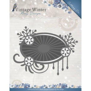 Rezalna šablona, Vintage winter, Snowflake Swirl Label