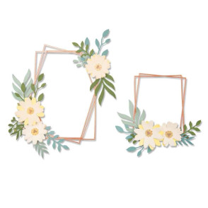 Rezalna šablona, Geo Floral Frame