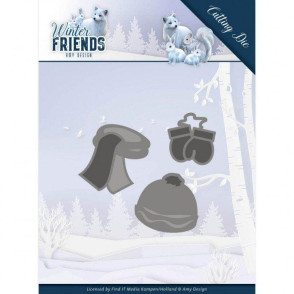 Rezalna šablona, Winter Friends, Warm Winter Clothes