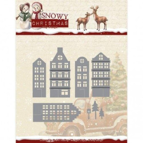 Rezalna šablona, Snowy Christmas, Christmas Houses