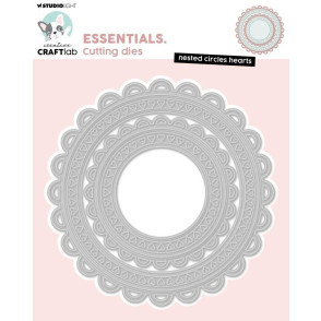 Rezalna šablona, Nested Circles Hearts