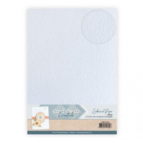 Papir z embosiranim vzorcem, Vine Flourish, bel