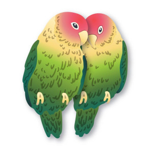 Rezalna šablona, Lovely Layers: Love Birds - Honey Cuts
