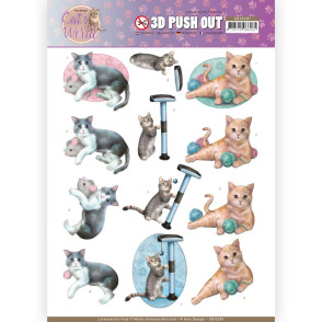 Papir, 3D Push Out, Cat's World, Playing Cats