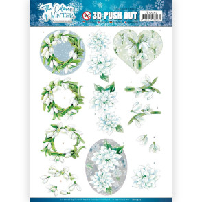 Papir, 3D Push Out, The Colours of Winter, White Winter Flowers