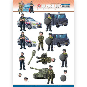 Papir, 3D Push Out, Big Guys Professions, Police