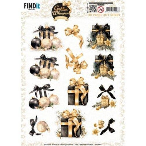 Papirnati izrezki, 3D Pushout Sheet, Golden Whisper, Presents