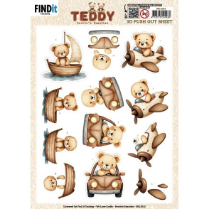 Papir, 3D Push Out, Teddy, Transport