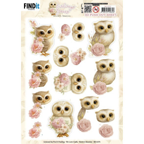 Papir, 3D Pushout Sheet, Owlways Yours, Blossom