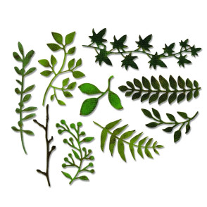 Rezalna šablona, Sizzix, Thinlits, Garden Greens
