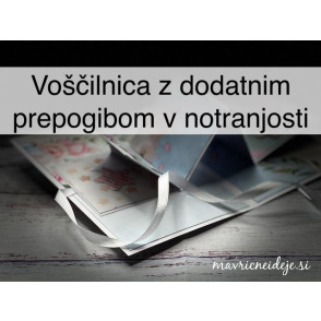 Voščilnica z dodatnim prepogibom v notranjosti