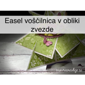 Easel voščilnica v obliki zvezde