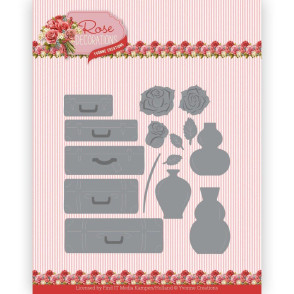 Rezalna šablona, Rose Decorations, Roses and Suitcases