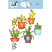 Rezalna šablona, Succulents & Pots